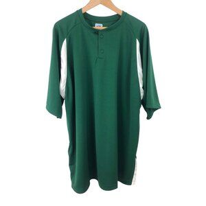 Champro Dri-Gear Mens Size 2X Hunter Green/White Softball Baseball Jersey Shirt